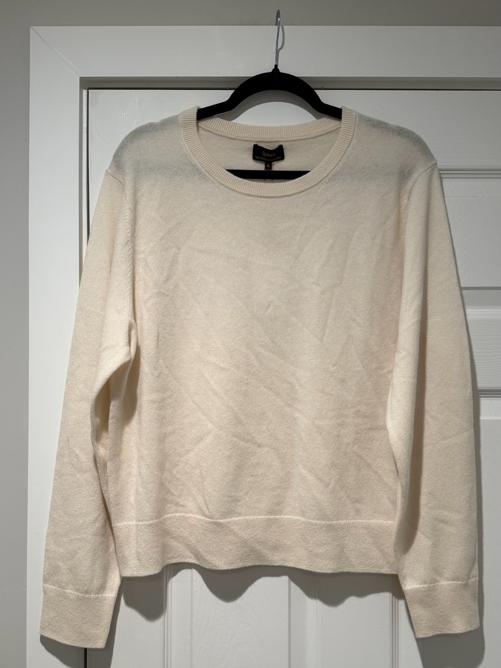 NWT✅ Quince Women’s Mongolian Cashmere Crewneck in “Ivory” Size Large🤍